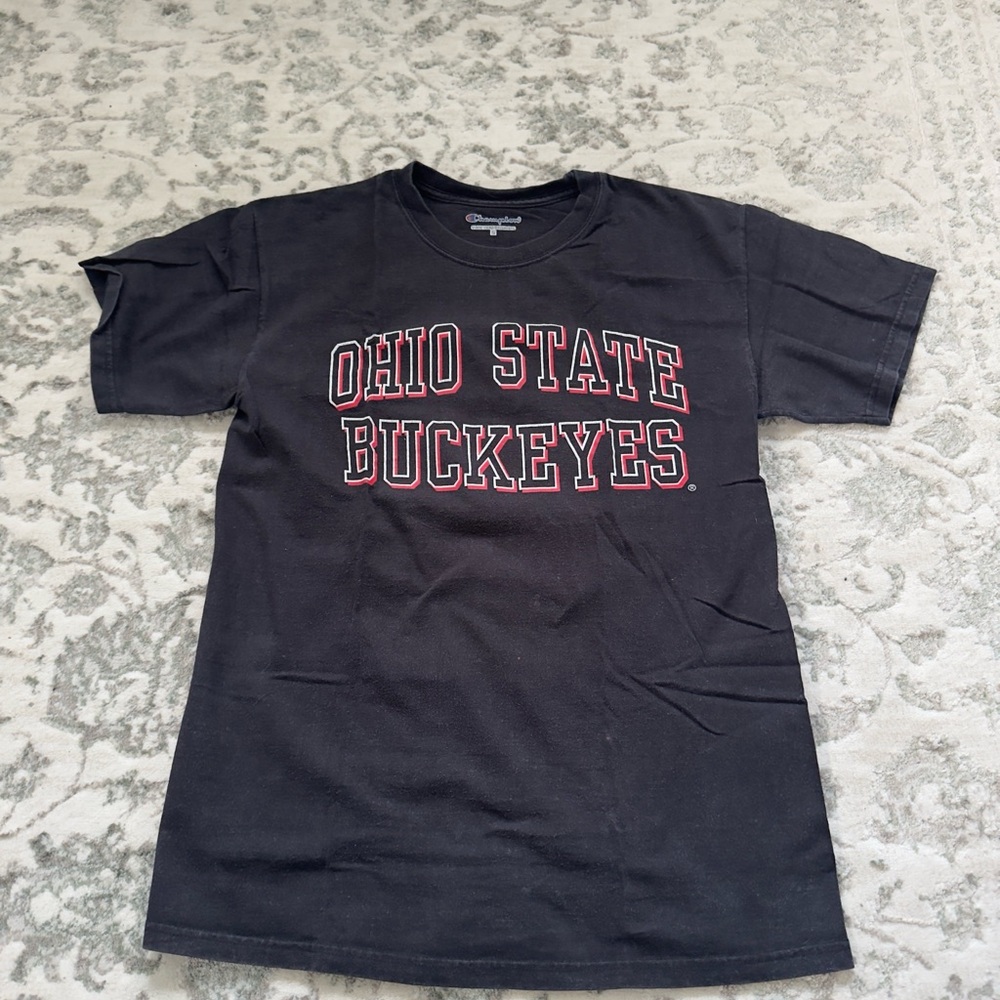 Vintage Champion Black Ohio State Buckeyes Tee